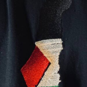 هودی گلدوزی شده طرح نقشه فلسطین کد 08